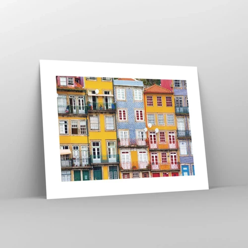 Poster - De kleuren van de oude stad - 40x30 cm
