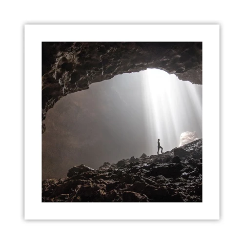 Poster - De lichtgevende grot - 40x40 cm