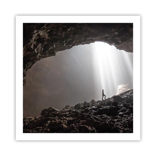 Poster - De lichtgevende grot - 60x60 cm