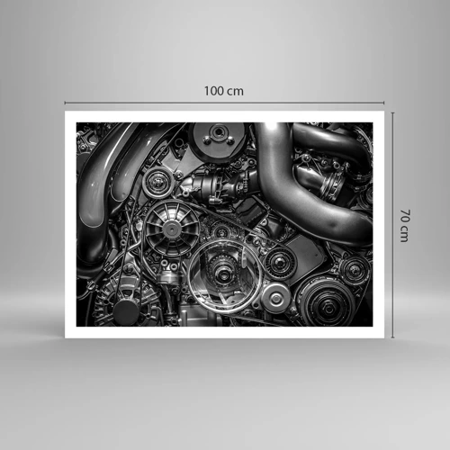 Poster - De poëzie van mechanica - 100x70 cm