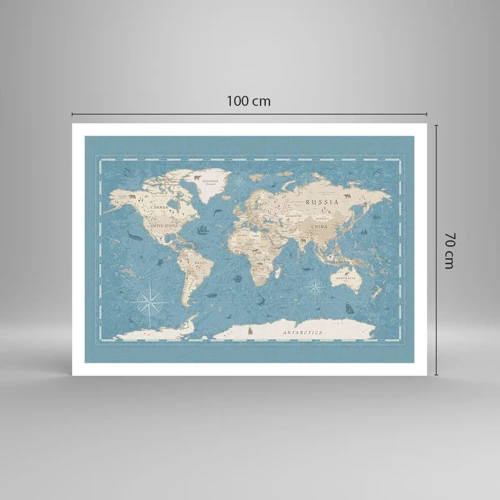 Poster - De wereld binnen handbereik - 100x70 cm