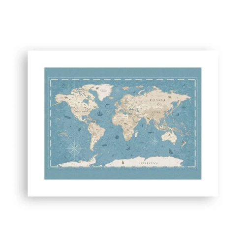 Poster - De wereld binnen handbereik - 40x30 cm