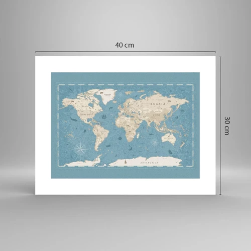 Poster - De wereld binnen handbereik - 40x30 cm