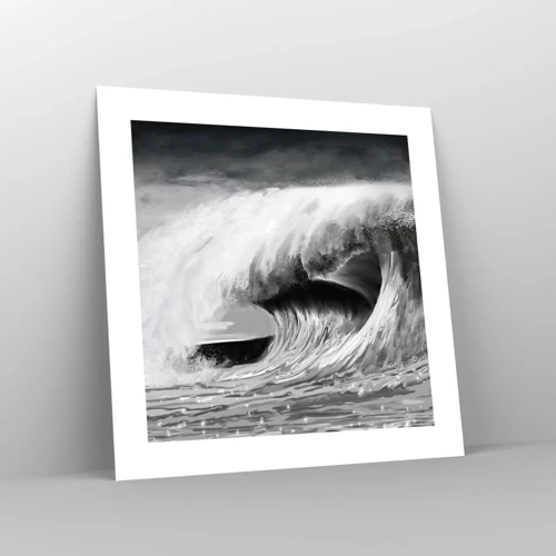 Poster - De woede van de oceaan - 40x40 cm