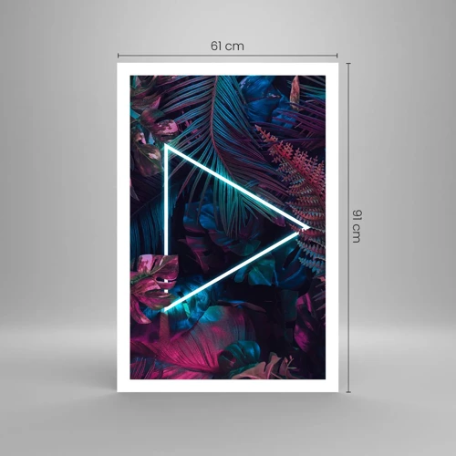 Poster - Disco-achtige tuin - 61x91 cm