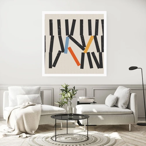 Poster - Domino – compositie - 60x60 cm