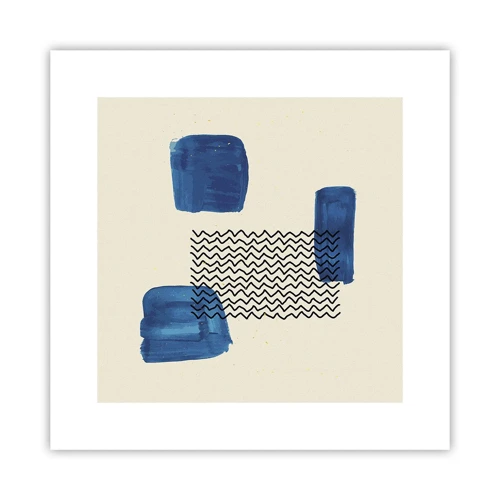 Poster - Een abstract kwartet - 30x30 cm