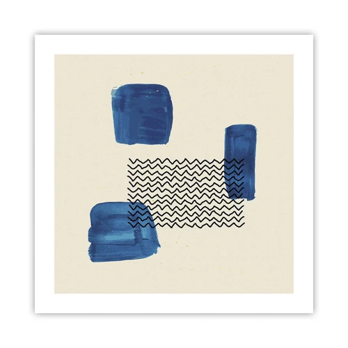 Poster - Een abstract kwartet - 50x50 cm