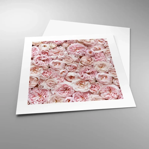 Poster - Een bed van rozen - 40x40 cm