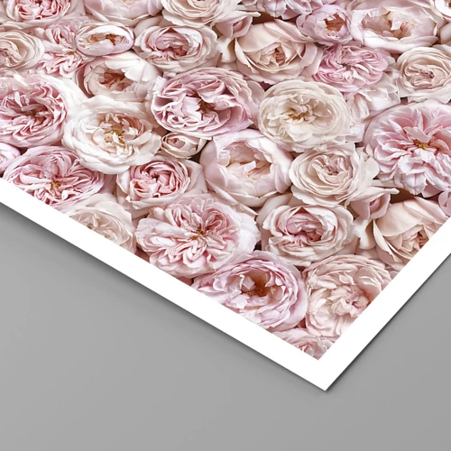 Poster - Een bed van rozen - 60x60 cm