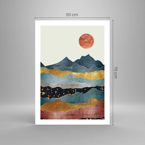 Poster - Een dwarsdoorsnede van de wereld - 50x70 cm