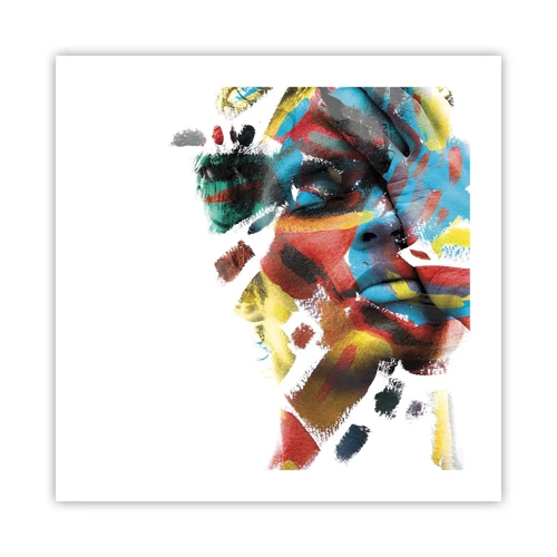 Poster - Een kleurrijke persoonlijkheid - 50x50 cm