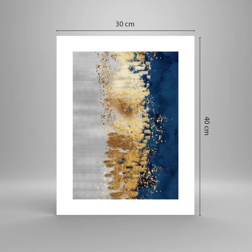 Poster - Een moderne compositie met sprankeling - 30x40 cm