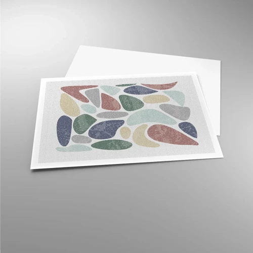Poster - Een mozaïek van poederkleuren - 100x70 cm