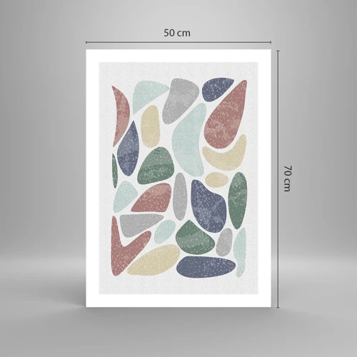 Poster - Een mozaïek van poederkleuren - 50x70 cm