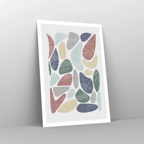 Poster - Een mozaïek van poederkleuren - 70x100 cm