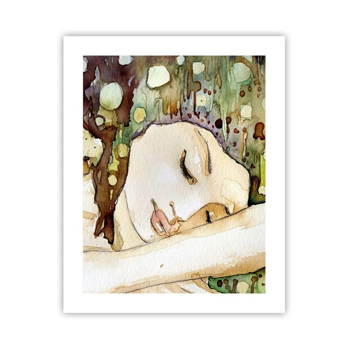 Poster - Een smaragd-violette droom - 40x50 cm