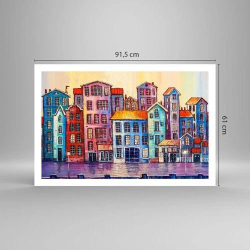 Poster - Een stad als uit een sprookje - 91x61 cm