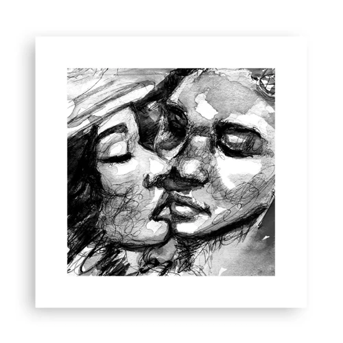 Poster - Een teder moment - 30x30 cm