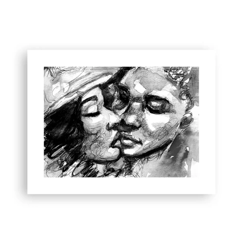 Poster - Een teder moment - 40x30 cm