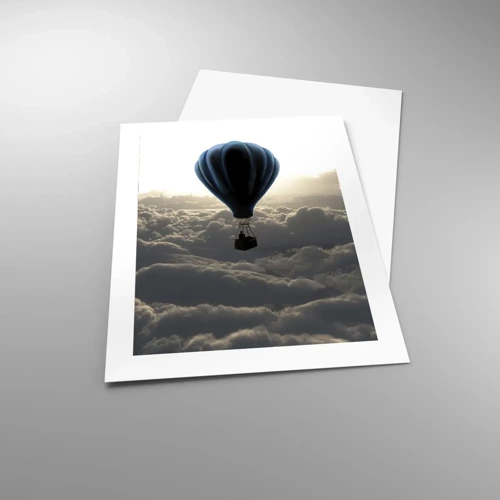 Poster - Een zwerver boven de wolken - 40x50 cm