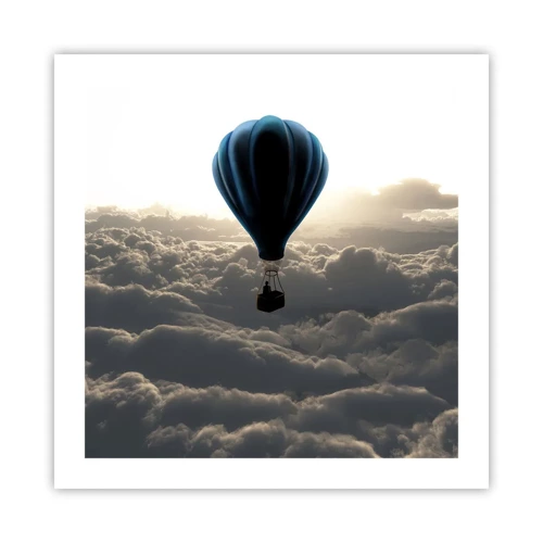 Poster - Een zwerver boven de wolken - 50x50 cm
