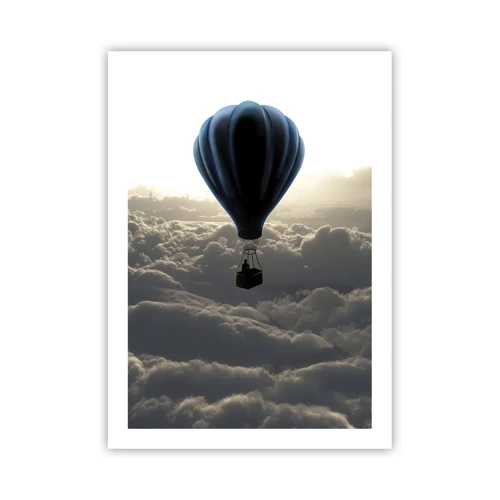 Poster - Een zwerver boven de wolken - 50x70 cm