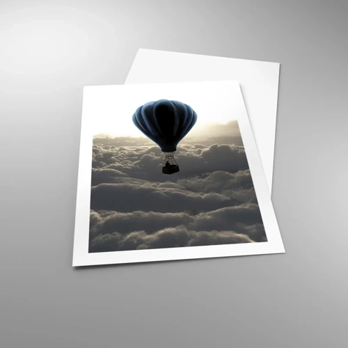 Poster - Een zwerver boven de wolken - 50x70 cm