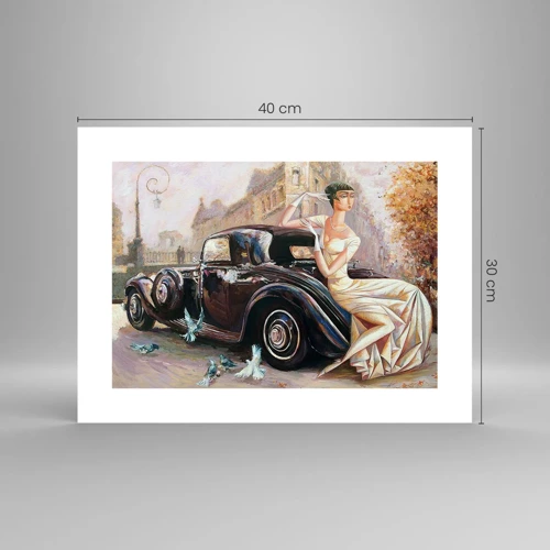 Poster - Elegantie in retrostijl - 40x30 cm