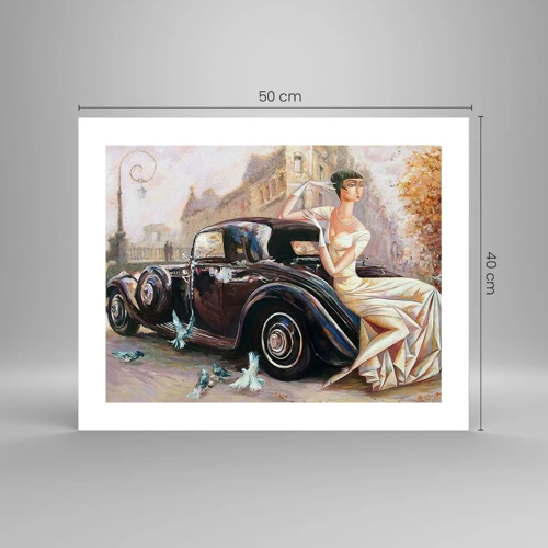 Poster - Elegantie in retrostijl - 50x40 cm