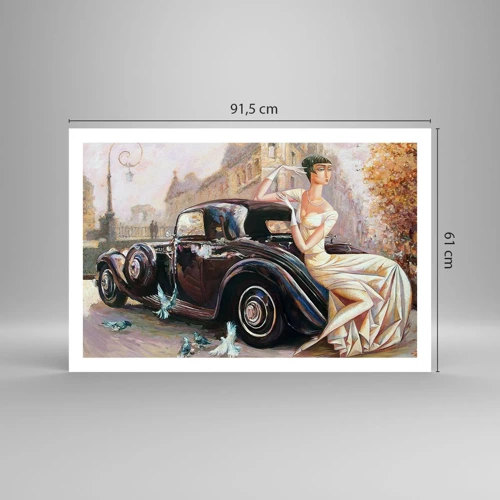 Poster - Elegantie in retrostijl - 91x61 cm