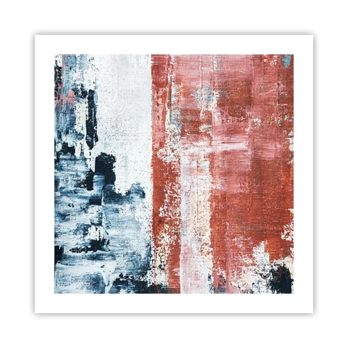 Poster - Fifty Fifty abstract - 50x50 cm