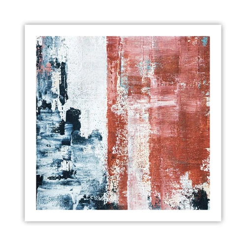 Poster - Fifty Fifty abstract - 60x60 cm