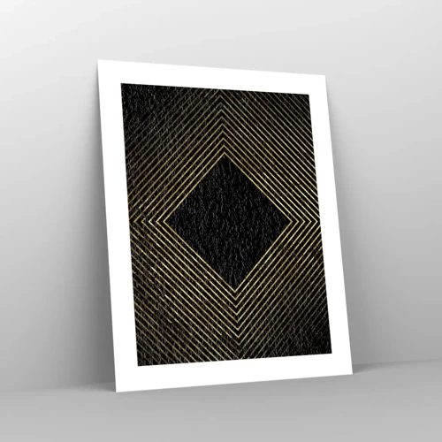 Poster - Geometrie in glamoureuze stijl - 40x50 cm