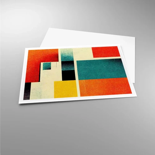 Poster - Geometrische abstractie – goede energie - 100x70 cm