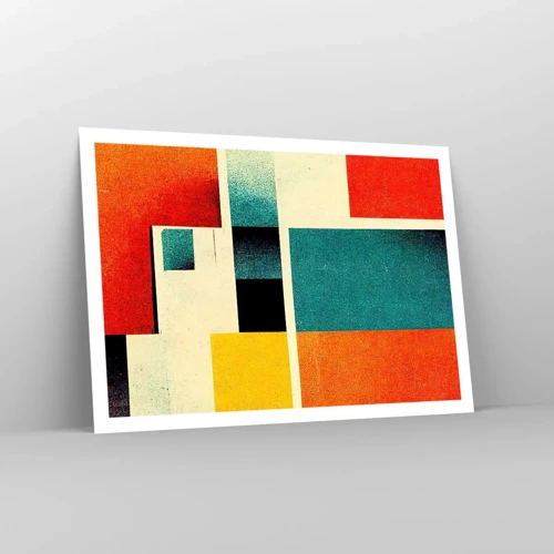 Poster - Geometrische abstractie – goede energie - 100x70 cm