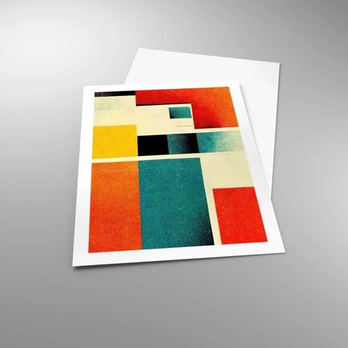 Poster - Geometrische abstractie – goede energie - 50x70 cm