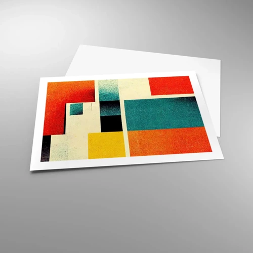 Poster - Geometrische abstractie – goede energie - 70x50 cm