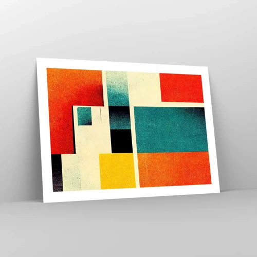 Poster - Geometrische abstractie – goede energie - 70x50 cm