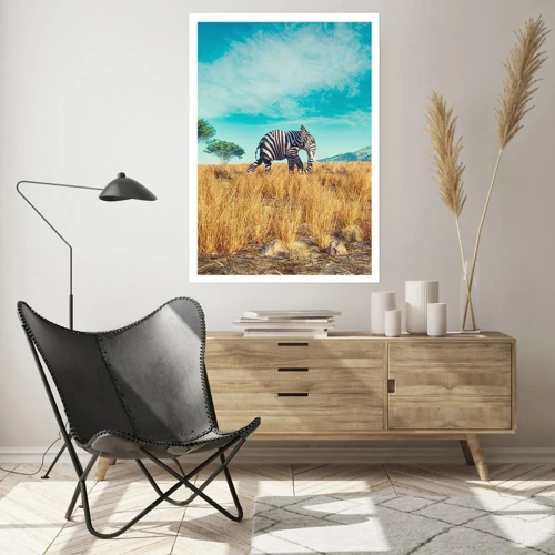 Poster - Grijs is niet meer in de mode - 70x100 cm