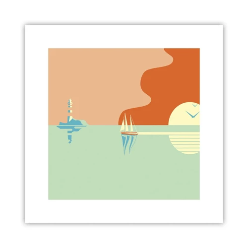 Poster - Het perfecte zeelandschap - 30x30 cm