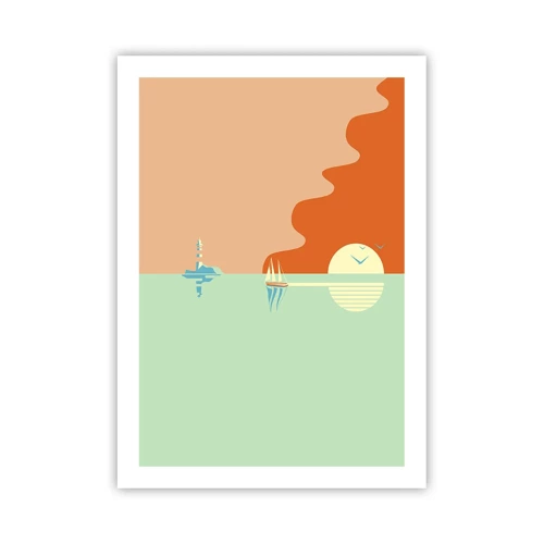 Poster - Het perfecte zeelandschap - 50x70 cm