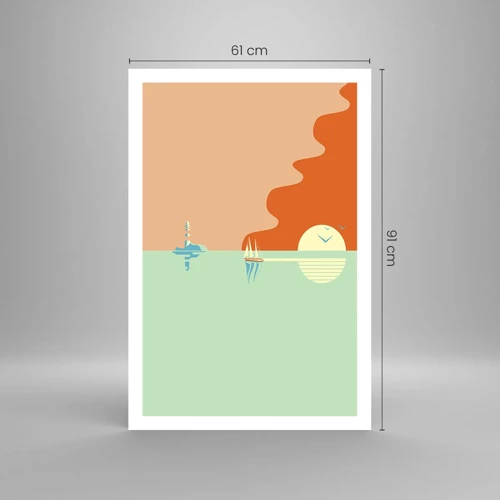 Poster - Het perfecte zeelandschap - 61x91 cm