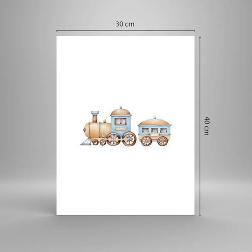 Poster - Hij staat op het station... - 30x40 cm