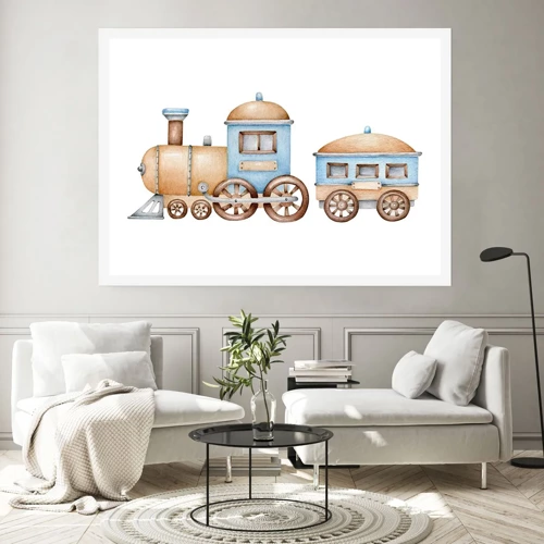 Poster - Hij staat op het station... - 40x30 cm