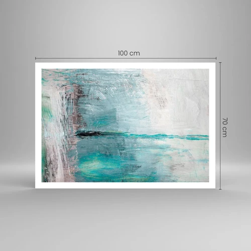 Poster - Horizontaal in blauw - 100x70 cm