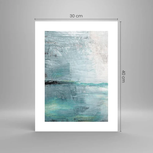 Poster - Horizontaal in blauw - 30x40 cm