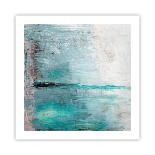 Poster - Horizontaal in blauw - 50x50 cm