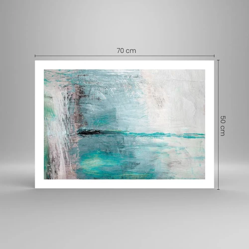 Poster - Horizontaal in blauw - 70x50 cm