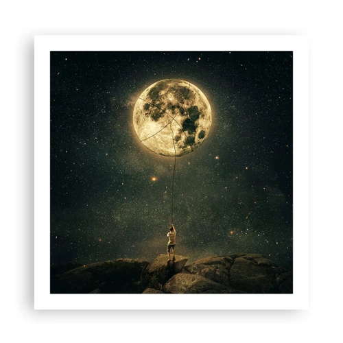 Poster - Iemand die de maan heeft gestolen - 60x60 cm